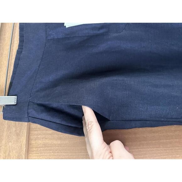 NWT Aritzia The Limitless Linen Wide Leg Pants in Dark Night Navy Women’s size 8 - Picture 12 of 15